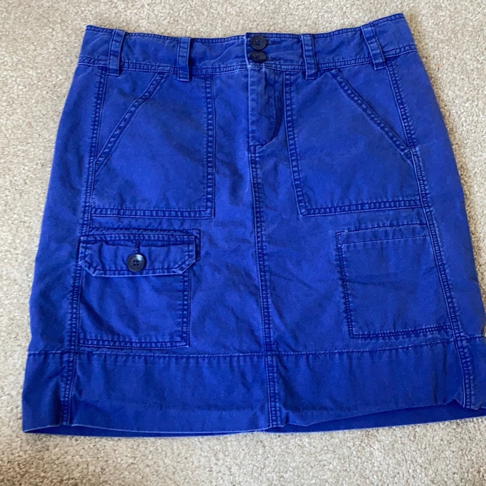 Anthropologie paperboy blue pencil skirt